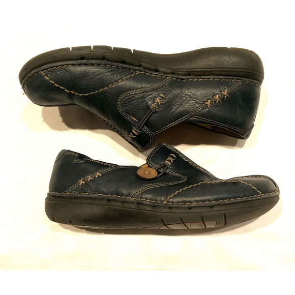 Un Structured Textured Flat Clarks Slip On Shoes 5 - Picture 8 of 8